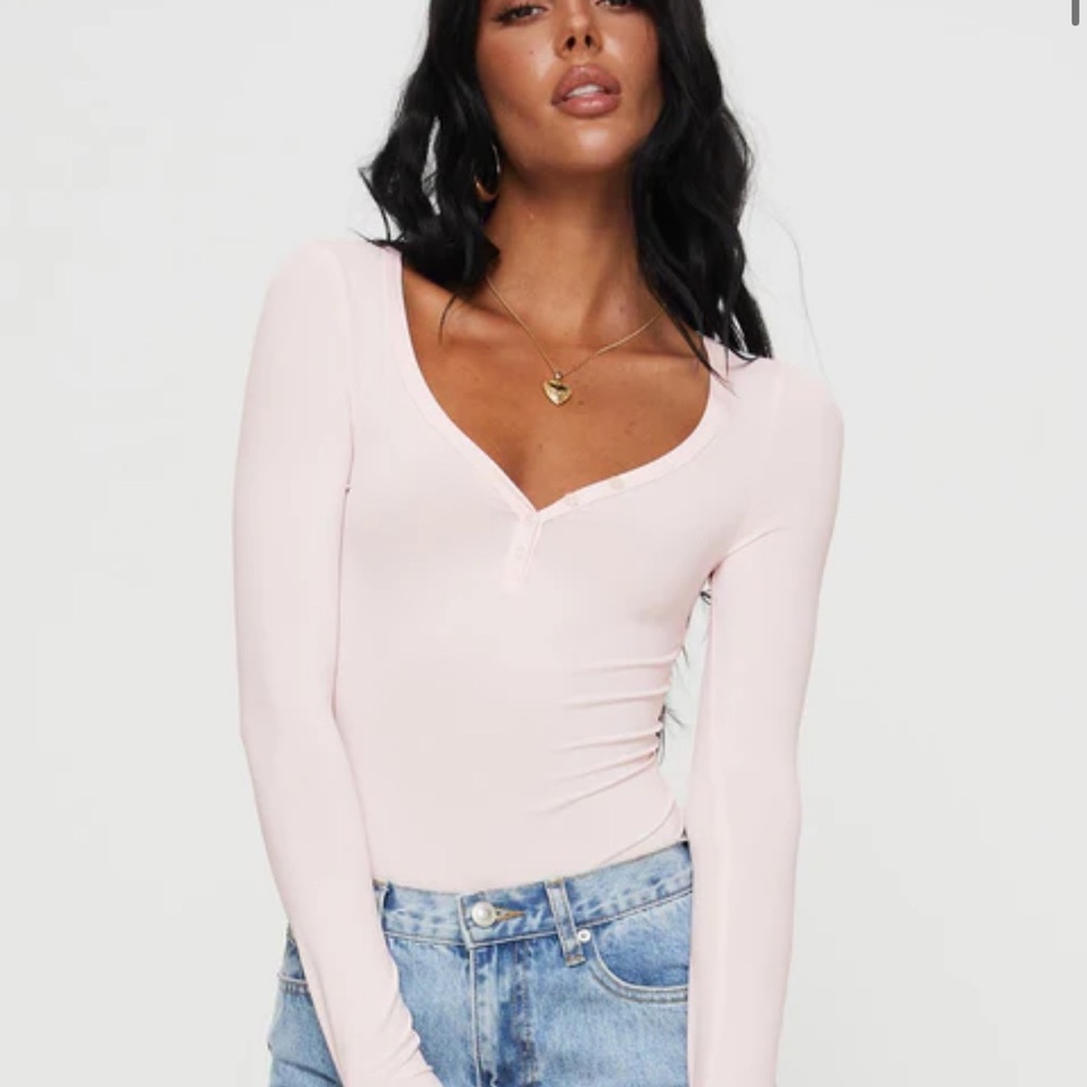 Princess Polly Pink Fitted Bodysuit